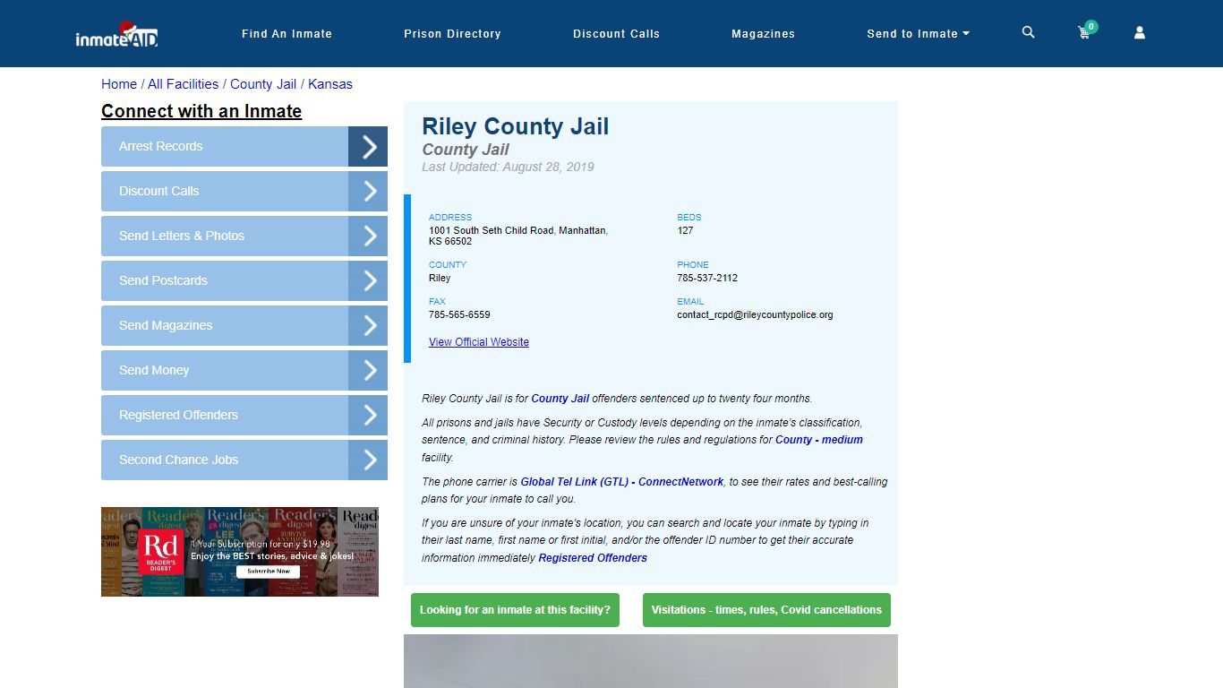 Riley County Jail - Inmate Locator - Manhattan, KS