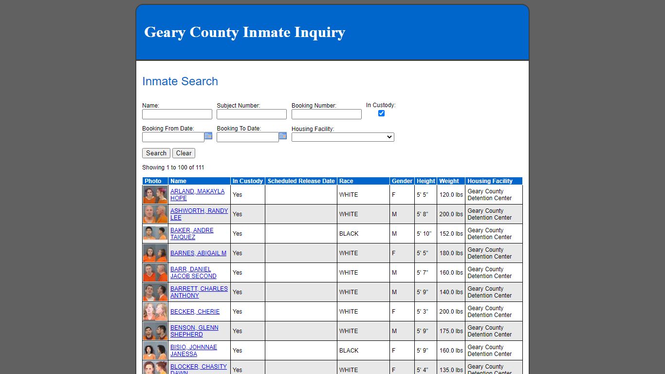 Inmate Search - yourgov.jcks.com